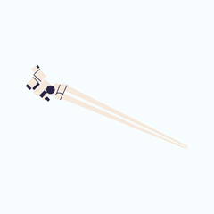 Illustration of an Surveyor Equipment theodolite tripod