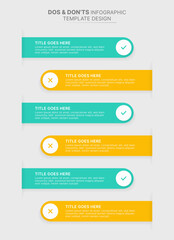Dos and Don'ts Comparison List Infographic Template Design