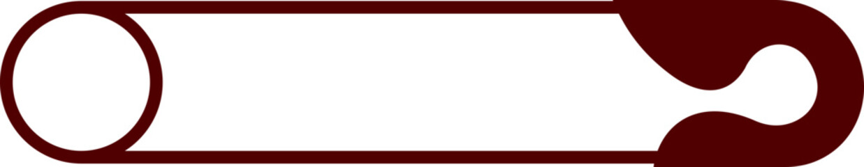 Safety Pin Icon represents simplicity, practicality, and everyday utility in a clean, minimal, and modern outline style. This premium black vector design holding fabric or small objects together.