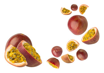 Falling Passion Fruit Cutout, Full Depth Of Field.