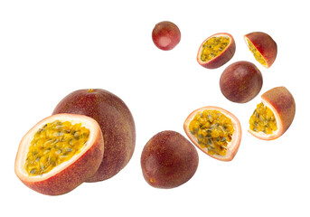 Falling Passion Fruit Cutout, Full Depth Of Field.
