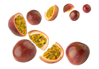 Falling Passion Fruit Cutout, Full Depth Of Field.