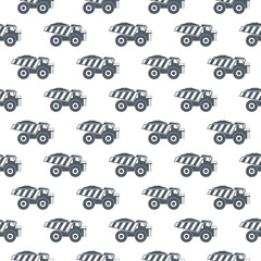 Mining dump truck seamless pattern isolated on white background © sljubisa