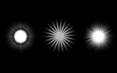 Ray radiance flare glow light white star burst bright transparent effect shine sparkle illumination overlay vector.