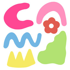 Abstrak Bentuk Warna-Warni Minimalis