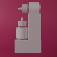 Symmetrical Skincare Serum Product Display Mockup