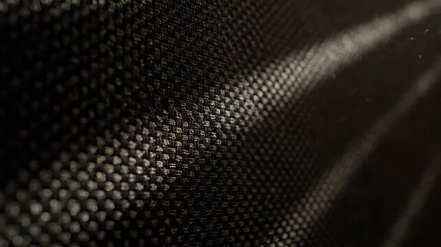 Dark abstract woven material with subtle light highlights detail