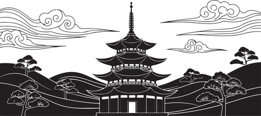 Japanese Pagoda SVG Bundle