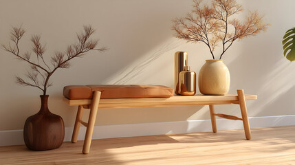 A clean aesthetic transforms a minimal hallway enhanced with modern New Year embellishments