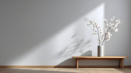 Warm tones illuminate a modern hallway decorated subtly for the New Year celebration