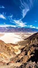 Obraz premium Panoramic View of Death Valley National Park from Dantes View.