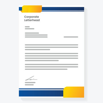 modern letter template background design