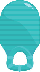 Relaxing inflatable pool mattress floating on a calm water surface, enjoying summer vacation