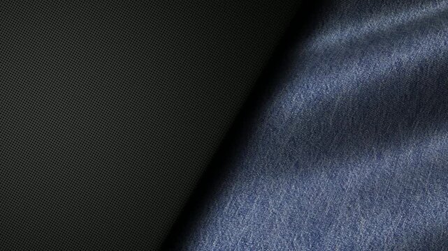 Modern business background crafted with blue denim texture waves moving in gradual smooth patterns delivering a balanced refined motion perfect for professional presentation use