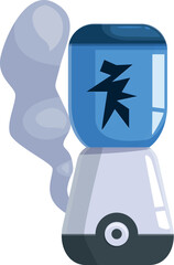 Broken humidifier emitting smoke, highlighting a potential safety hazard due to malfunction