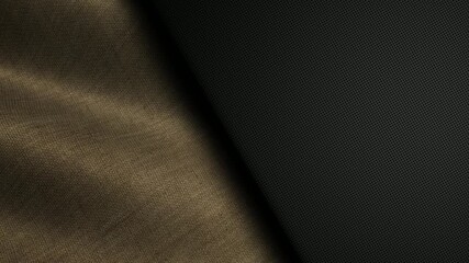 Detailed business background designed with light brown linen textile texture waves drifting in slow rhythmic motion to generate a premium refined aesthetic for presentation use