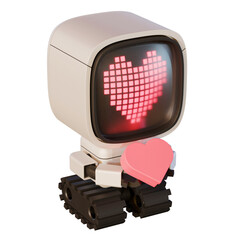 Valentine Cube Robot Top View