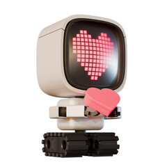 Valentine Cube Robot Side View