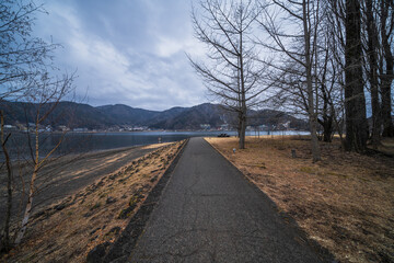 河口湖の美しい風景