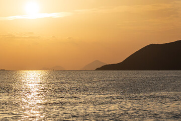 sunset over the sea
