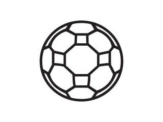 Fototapeta premium Modern soccer football flat icon 2D vector line art style suitable for print and web designs