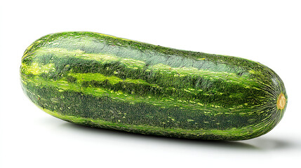 Large green zucchini placed on a plain background with no distractions or additional items nearby