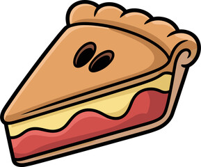 A slice of delicious pie with flaky crust and layers of sweet filling, tempting treat.