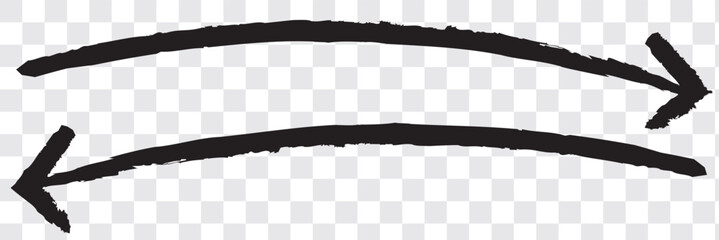 Curved brush stroke arrow vector