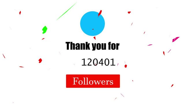 Thank you for 240000 followers celebrate this milestone with a vibrant social media animation featuring incoming follower count, notification icons, and seamless alpha-channel effects for creators.