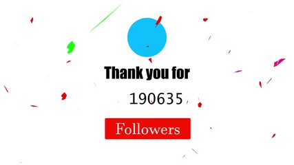 Thank you for 380000 followers celebrate this milestone with a vibrant social media animation featuring incoming follower count, notification icons, and seamless alpha-channel effects for creators.