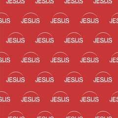 Obraz premium Jesus seamless pattern isolated on color background