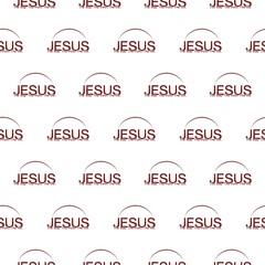Obraz premium Jesus seamless pattern isolated on white background