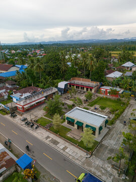 Aerial View of Gemba Village in West Seram Regency, Maluku, Indonesia