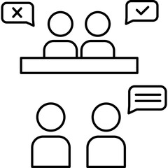 Business Meeting Icon Illustration