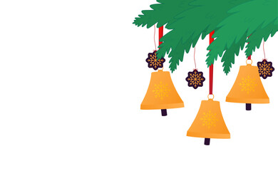 Christmas and New Year ornament designs with transparent background