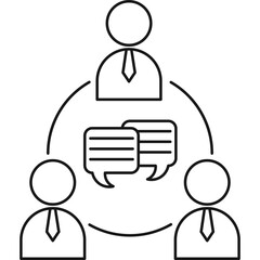 Business Meeting Icon Illustration