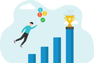 Increasing income and wages, financial growth, improving the economy, investment portfolio returns, increasing the value of the currency, the man on the dollar balls takes off according to schedule.
