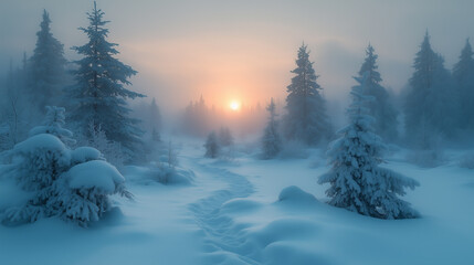 Winter forest. Beautiful snow winter landscape. Winter landscape. Beautiful wintry landscape