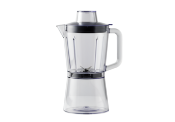 White Kitchen Blender on transparent background