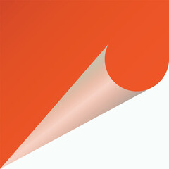 Orange Page Curl Design