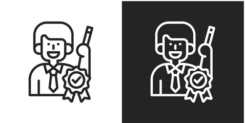 Course Recommendations Icon In Black And White Line Style