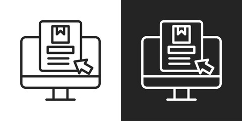 Digitalization Icon In Black And White Line Style