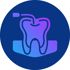 Root canal icon for dental, website, application, printing, document, poster design, etc