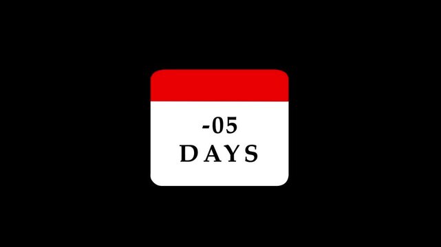 10 days to go, 10 days count animation. Flipping Through the Pages of a block note. 10-day Countdown animation video from -10 to todays. 	