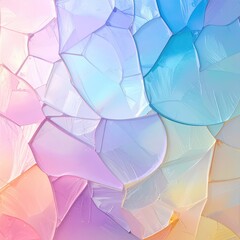 Abstract pastel polygon fractal art