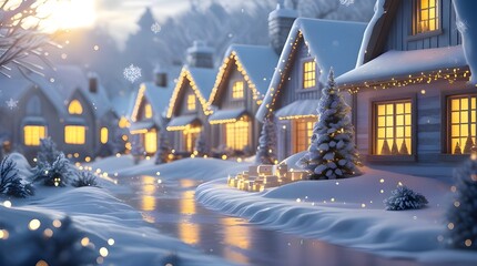 "Dreamy Winter Wonderland Holiday Scene"