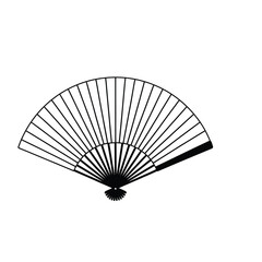 Minimalist Folding Hand Fan Icon
