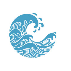Stylized Ocean Wave Vector