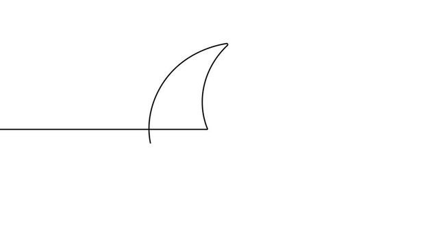 Crescent moon continuous one line drawing festival night 4k animation video