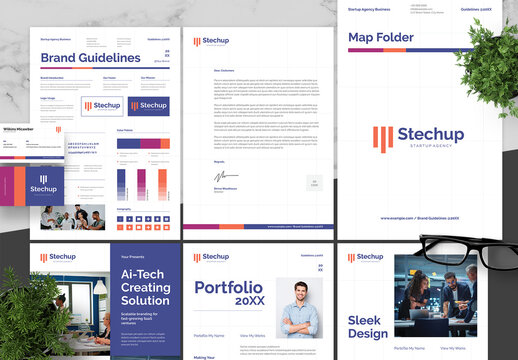 Orange And Blue Brand Guidelines Stratup